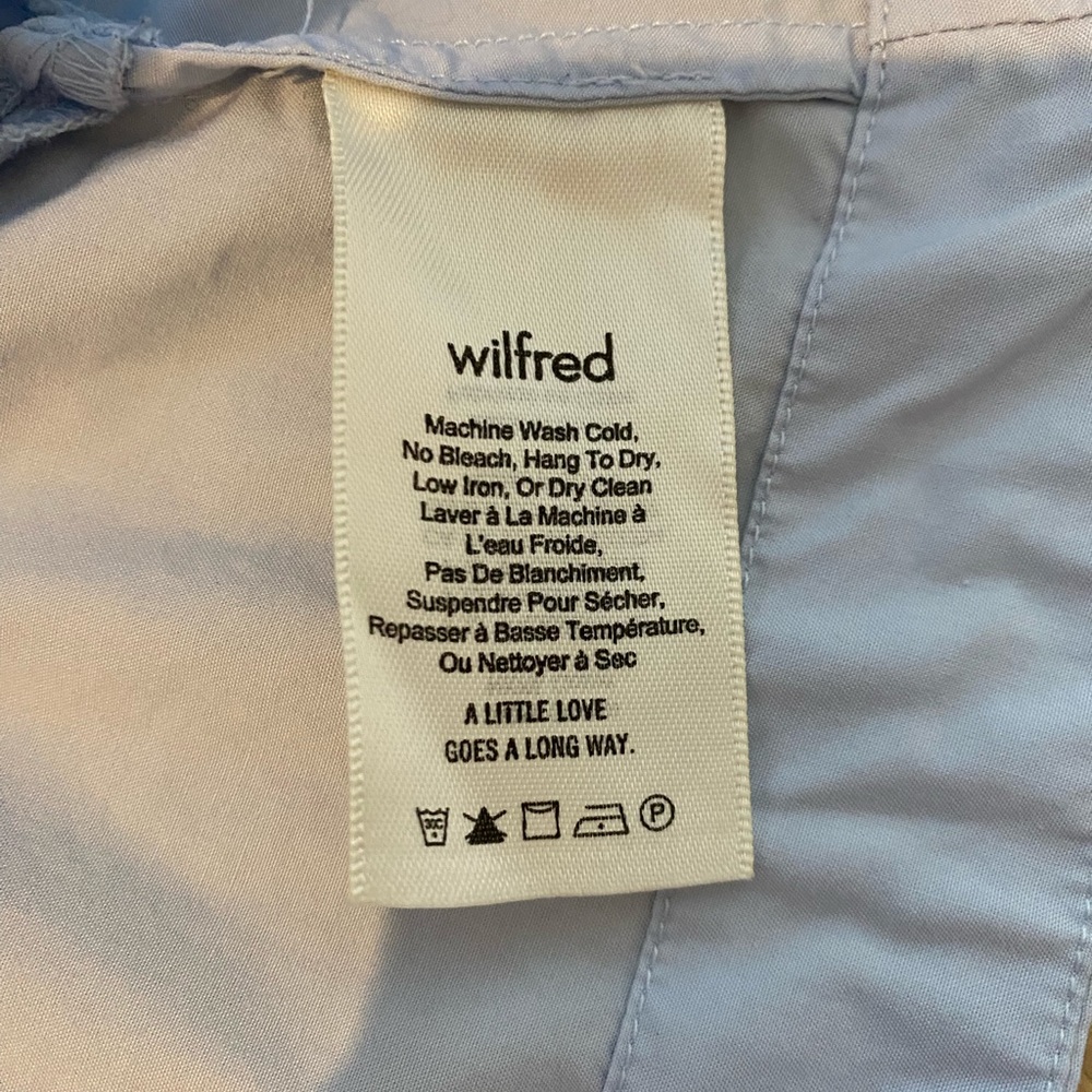 Wilfred Baby Blue Ruffle Crop, Size XS - Picture 8 of 10